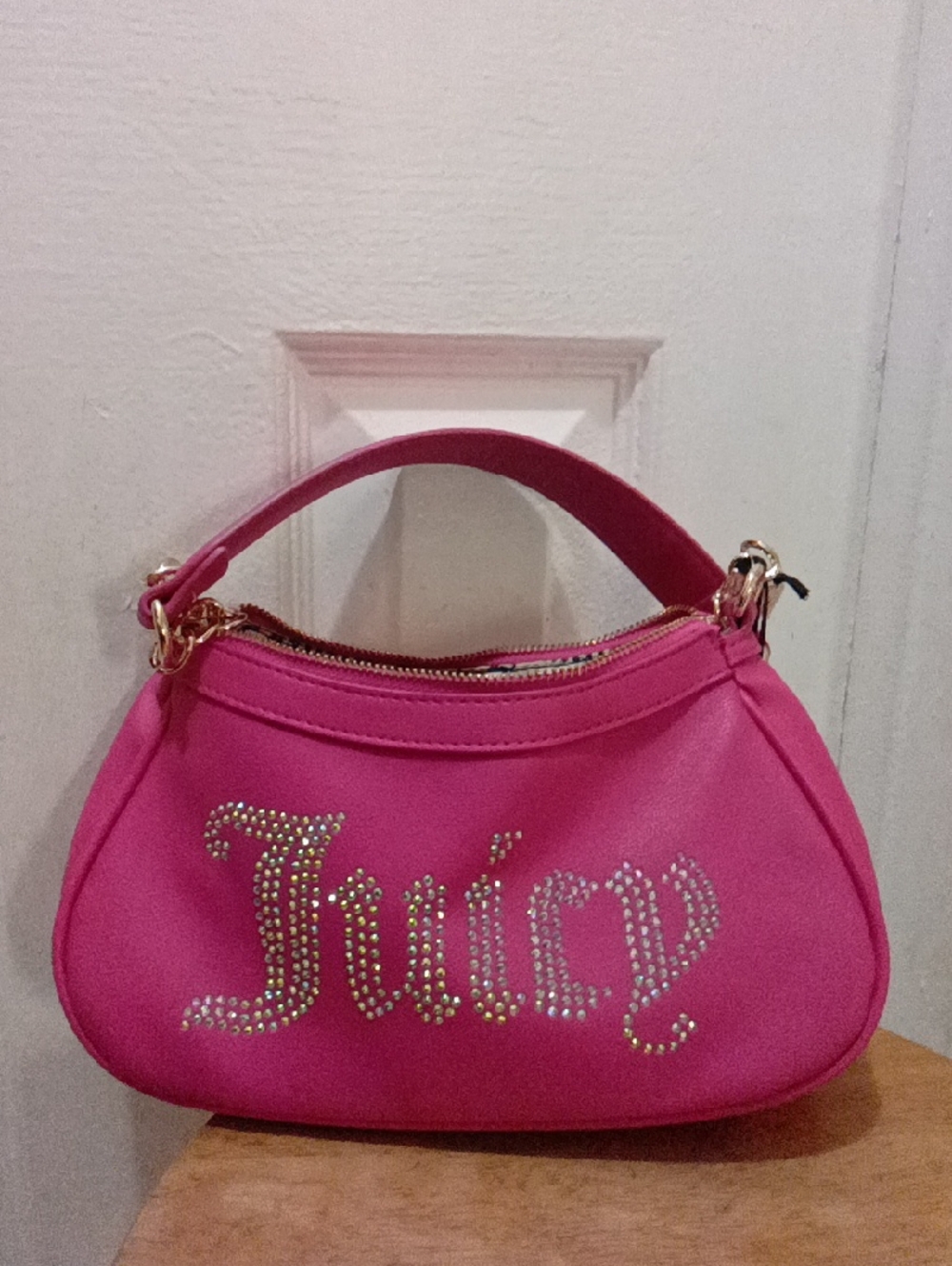 Pink Juicy Crystal-Embellished Mini Handbag